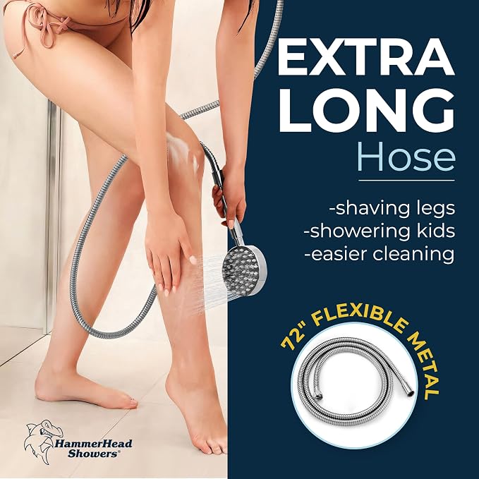 HammerHead Showers® SOLID METAL 27.5 Inch Shower Slide Bar Set and Handheld - Image 8