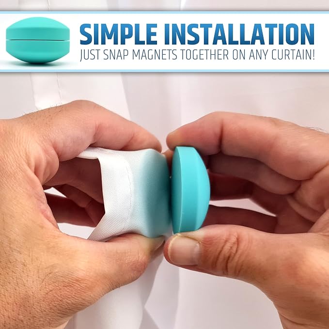 Powerful Anti-Billowing Magnetic Shower Curtain Weights - Image 3