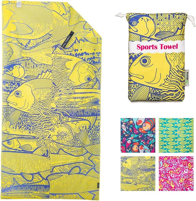 4Monster Microfiber Beach Towel Quick Dry, Super Absorbent Lightweight Travel by 4Monster