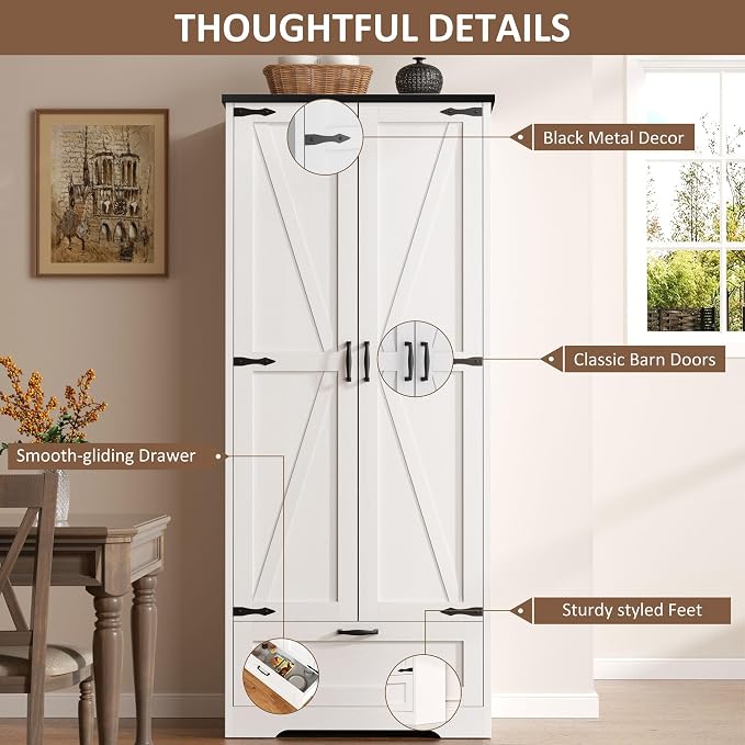 Vongrasig Kitchen Pantry Storage Cabinet - Image 4