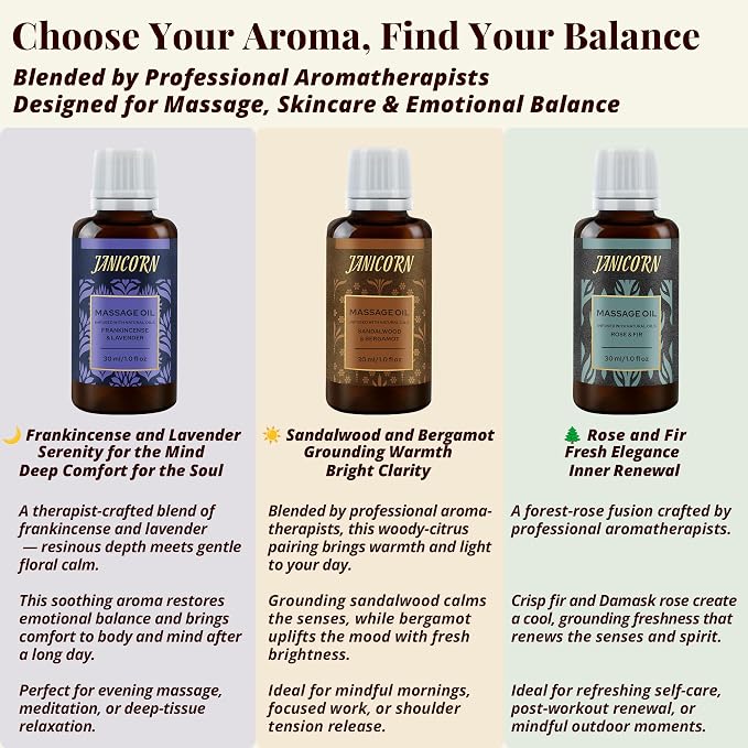 Sandalwood & Bergamot Aromatherapy Body & Massage Oil – Lightweight, - Image 6