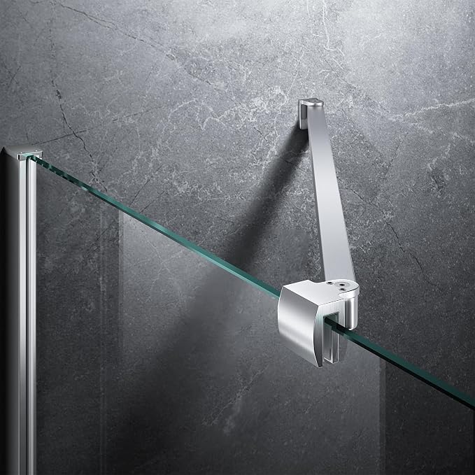 Frameless Shower Door Support Bar, Stainless Steel Wall-to-Glass Support Arm to by Unknown