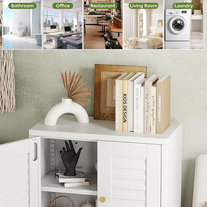 45.87''H Metal Bathroom Floor Storage Cabinet - Image 6