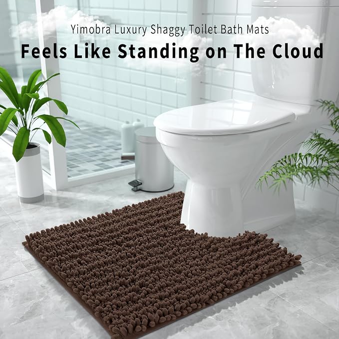 Yimobra Toilet Rug U Shaped Washable 24x20 Inch - Image 6