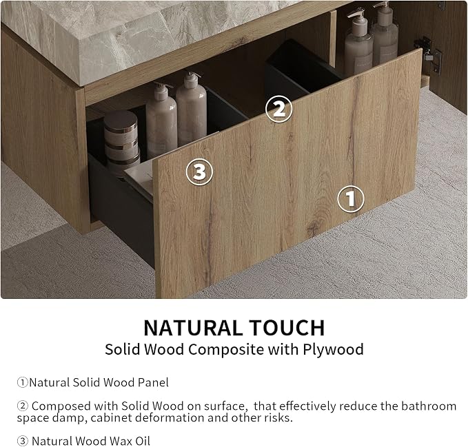 LKTART Floating 36 Inch Bathroom Vanity - Image 4