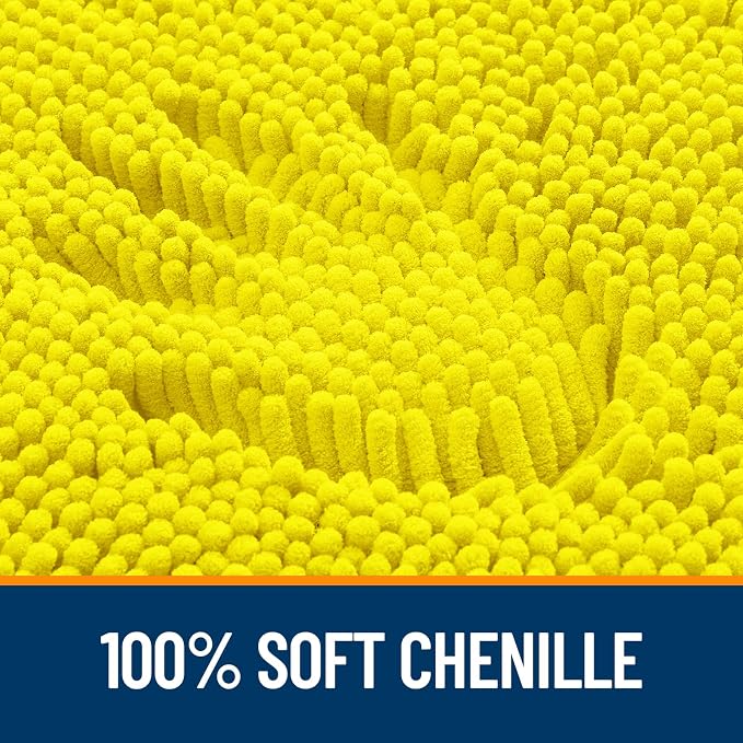 OLANLY Bathroom Rugs 44x24, Extra Soft Absorbent Chenille Bath Rugs, Rubber - Image 4