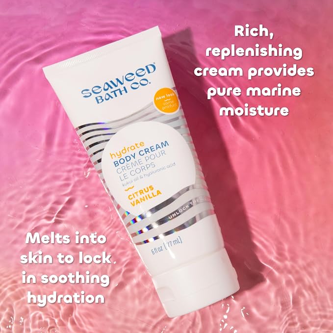 Seaweed Bath Co. Hydrate Body Cream, Citrus Vanilla Scent, 6 Ounce, Nourishing - Image 2