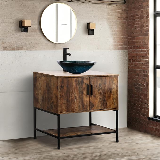 UEV Rustic Brown 36" Bathroom Vanity - Image 3