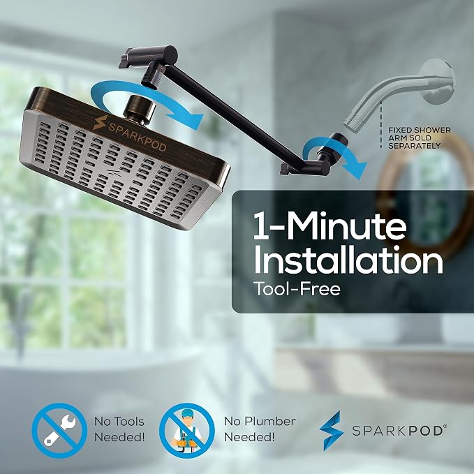 SparkPod Square Rain Shower Head - Image 6