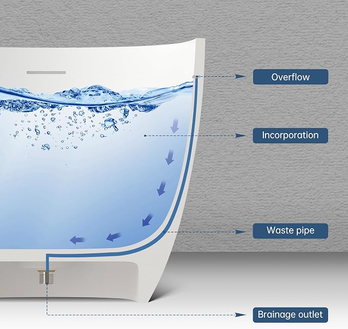 51" Stone Resin Freestanding Bathtub, Modern Oval Solid Surface Soaking Tub - Image 9
