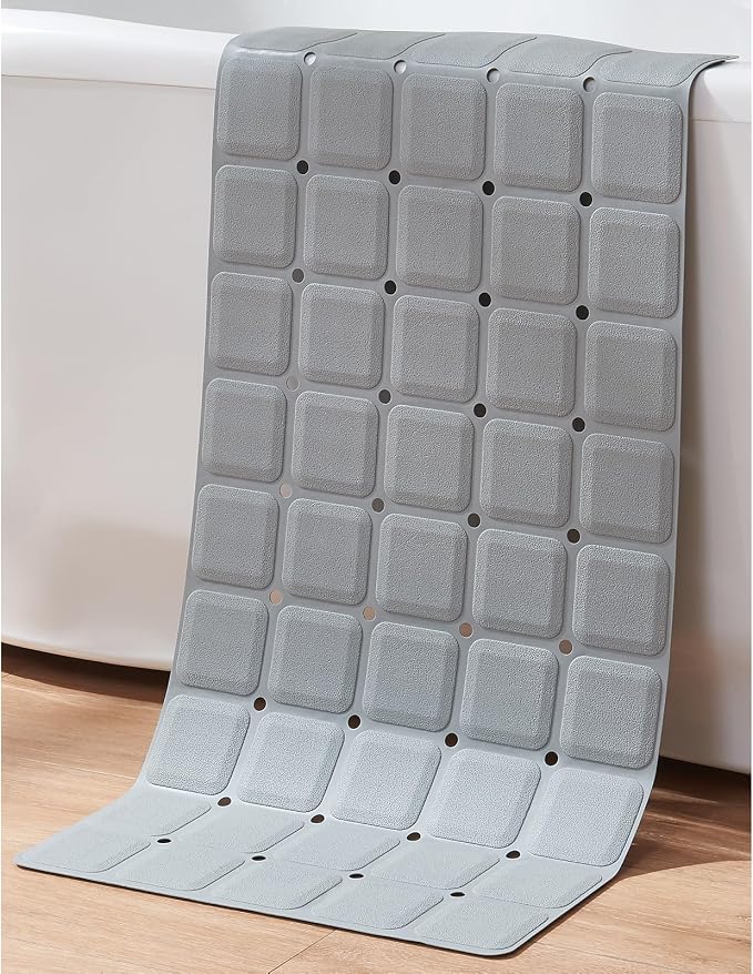 Non-Slip Bath Mat for Tub & Shower：Silicone Foldable Bathtub Mat by Webos
