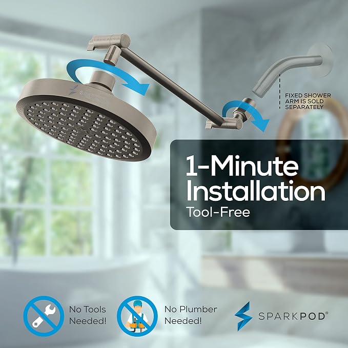 SparkPod Round Rain Shower Head - Image 6