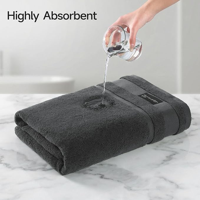 REDKISS 2 Pack Large Bath Towels Set, 100% Cotton, 31x63 in, Heavyweight 760G - Image 5