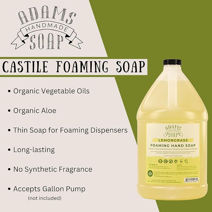 Adams Handmade Soap Liquid Foaming Soap 1 Gal - Image 3