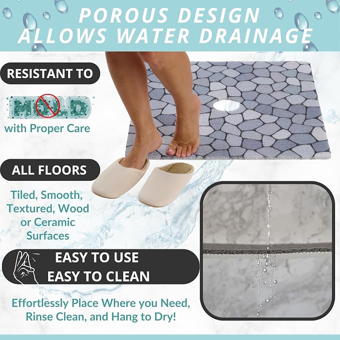 Shower Mat with Center Drain Hole - Image 4