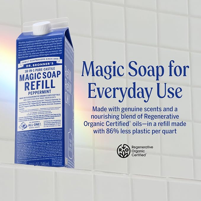 Dr. Bronner's Magic Soap-Pure-Castile Liquid Refill - Image 2