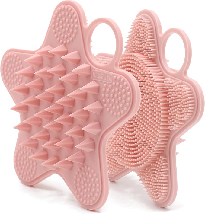 LUCKSTELLA Food-Grade Silicone Body Scrubber, Dual-Sided Silicone Body Brush by Unknown