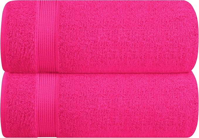 Belizzi Home Cotton 2 Pack Oversized Bath Sheet 35x70, Large Bath Sheet by Unknown
