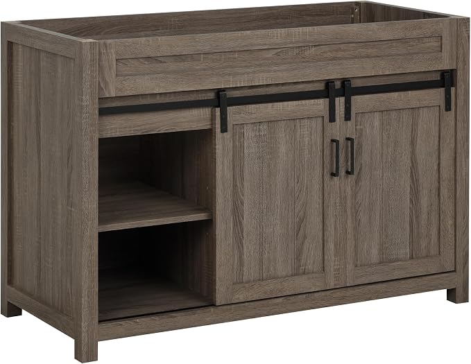 TILE & TOP Farm Barn 48" Single Bathroom Vanity Cabinet Without Top, Antique - Image 5