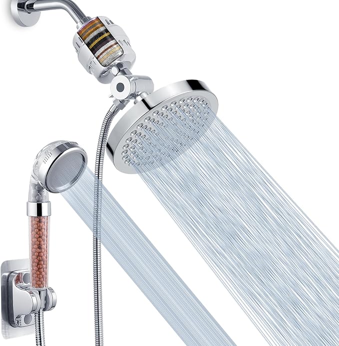 Voolan Filtered Shower Head Set, High Pressure Rain Shower by Voolan
