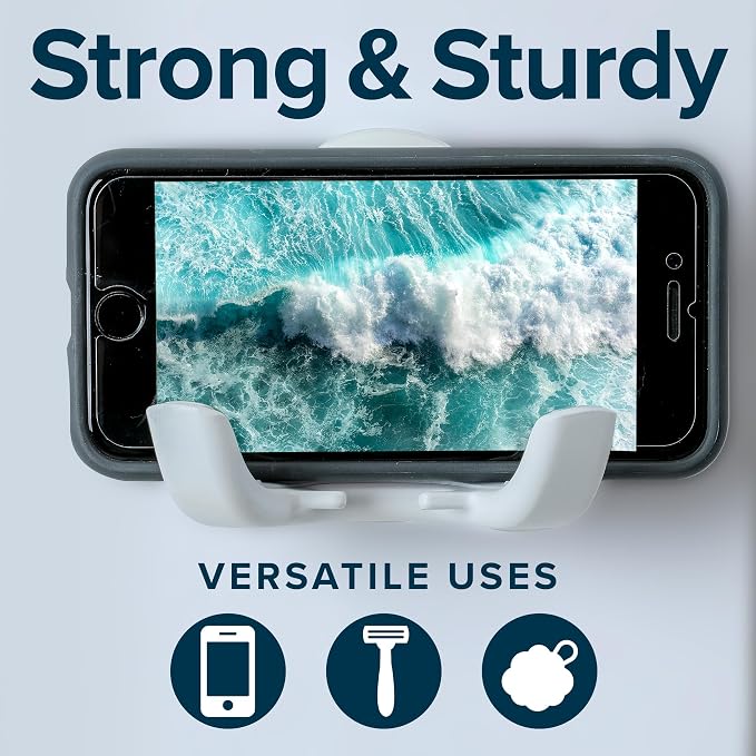 SlipX Solutions On The Dot Power Lock Suction Cup Hook, Razor Holder & Phone - Image 2