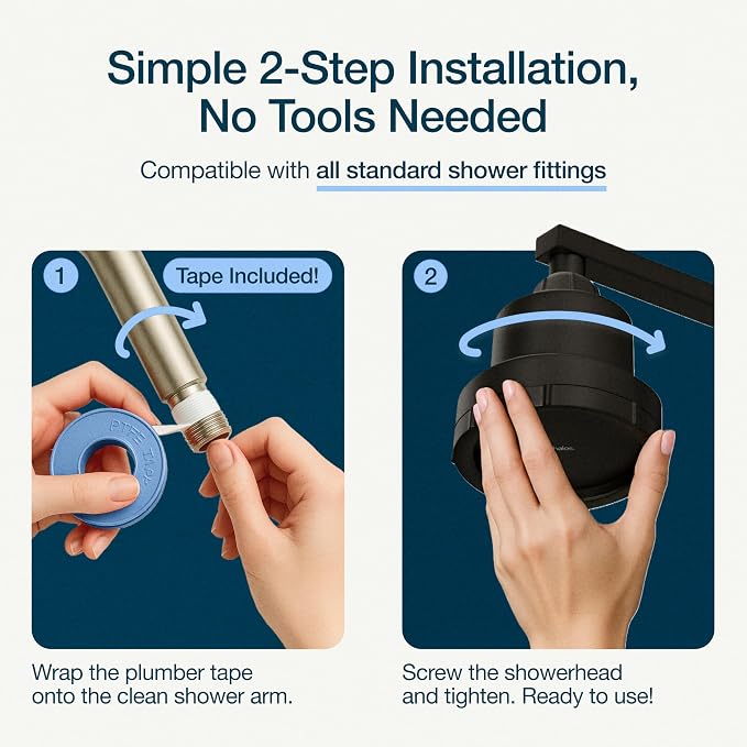 MyHalos® Filtered Shower Head for Hard Water Filter - Image 5