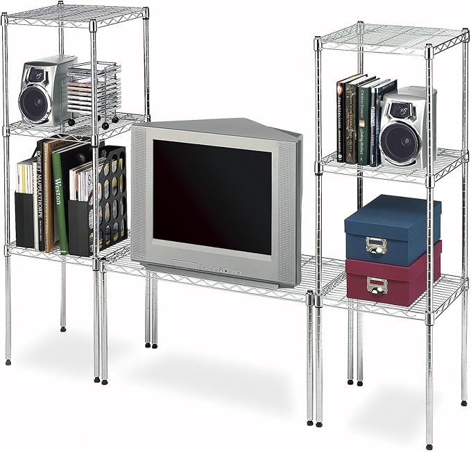Whitmor Wire Shelving Unit, Metal Storage Shelves, Stacking Shelf - Image 4