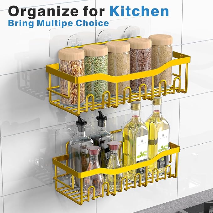EUDELE Shower Caddy 2 Pack, Adhesive Organizer - Image 7