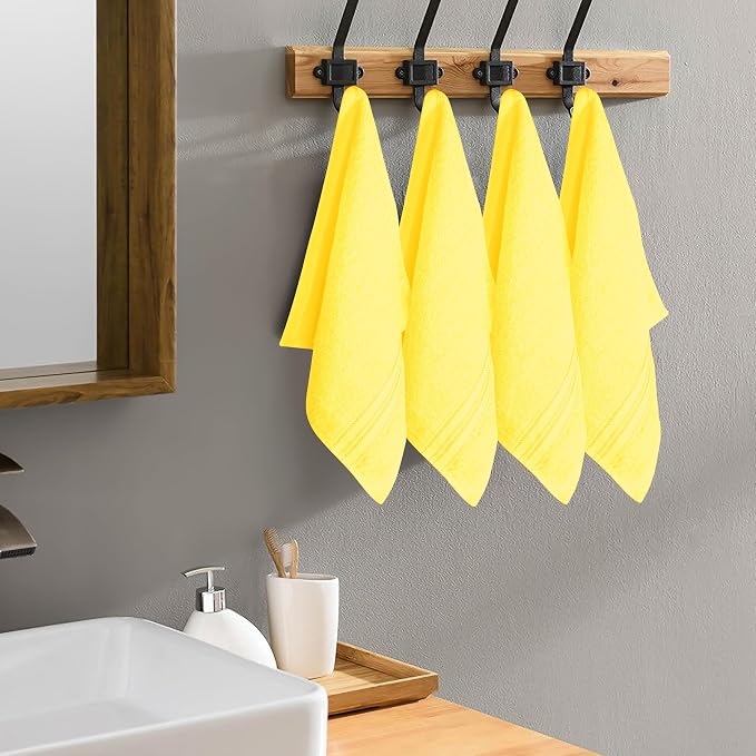 BOUTIQUO Ultra Soft Cotton Washcloths, Contains 12 Piece Face Cloths 12x12 inch - Image 5