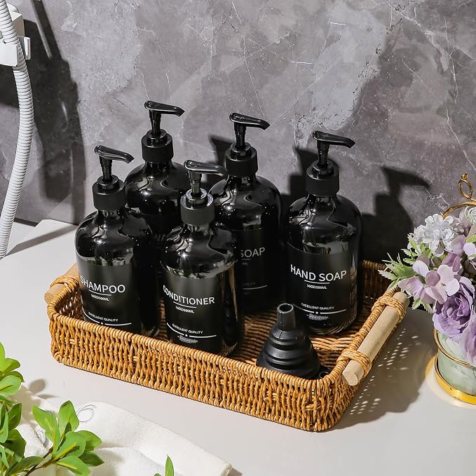 Black Shower Bottles Refillable - Image 3