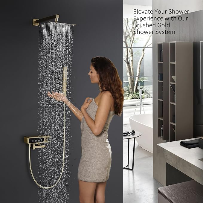 10" Square Rainfall Bathtub and Shower Trim Systems - Image 3