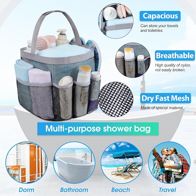 Attmu Mesh Shower Caddy Portable - Image 2
