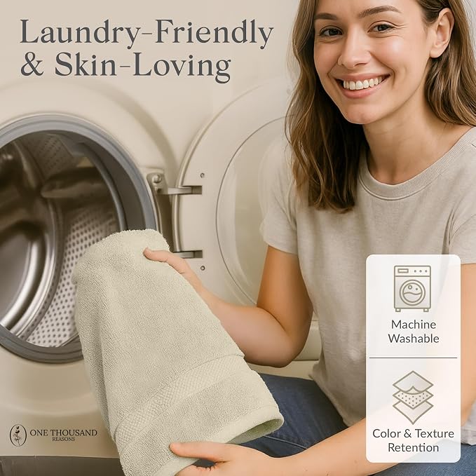 Premium Staple Cotton Bathroom Towel Set - Image 8