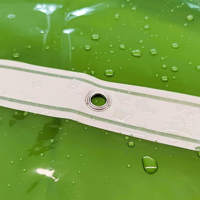 Barossa Design Clear Green Shower Curtain Liner - Image 6