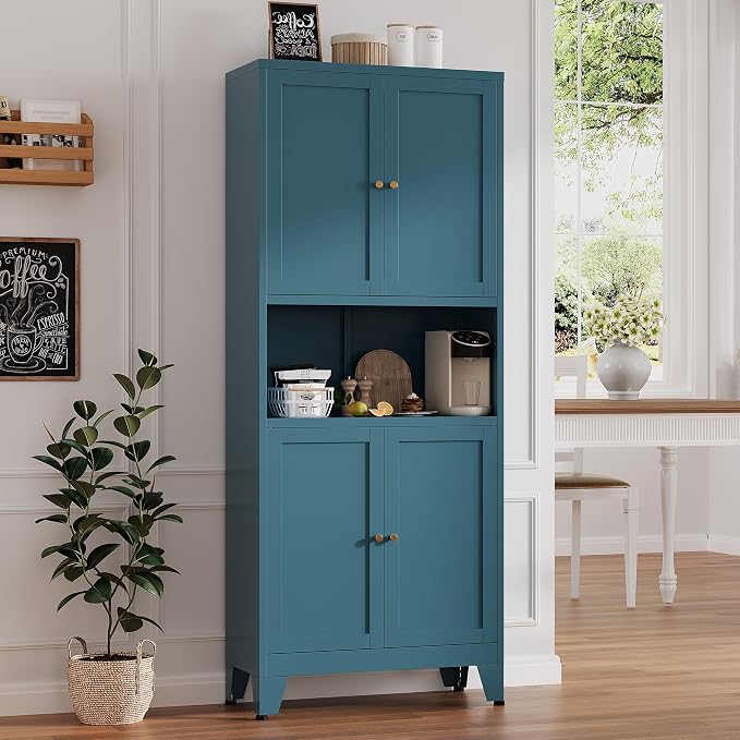 Metal Pantry Cabinet, Tall Kitchen Cabinet - Image 5