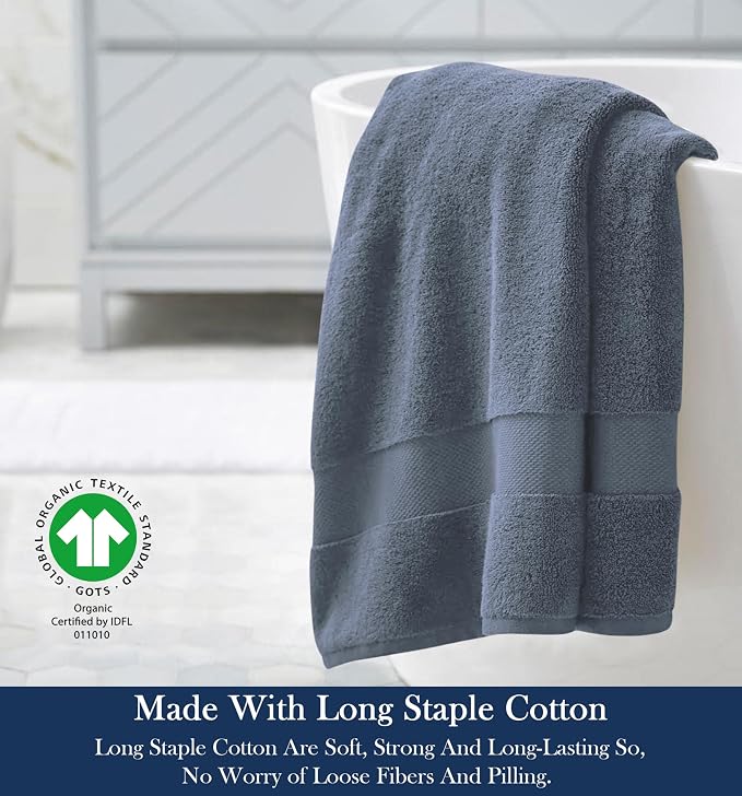 Delara Organic Cotton Luxuriously Plush Bath Sheet Pack of 4 | GOTS & OEKO-TEX - Image 3