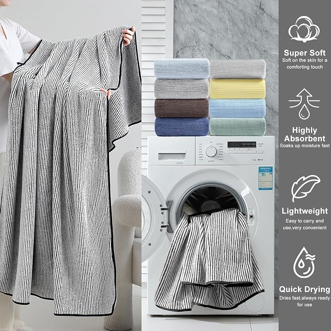 2-Pack Microfiber Bath Towels - Image 7