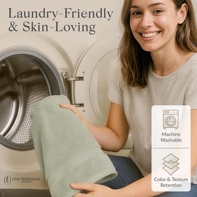 Premium Staple Cotton Bathroom Towel Set - Image 8