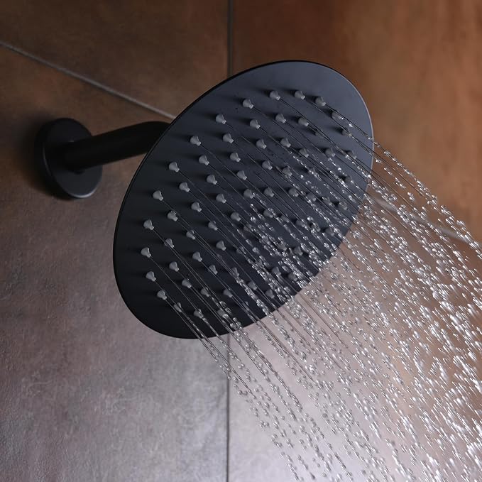 SUMERAIN Single-Function Shower Faucet Set Black and Gold, Stainless Steel 8 - Image 7