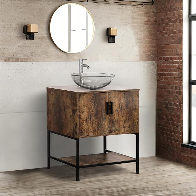 UEV Rustic Brown 30" Bathroom Vanity - Image 3
