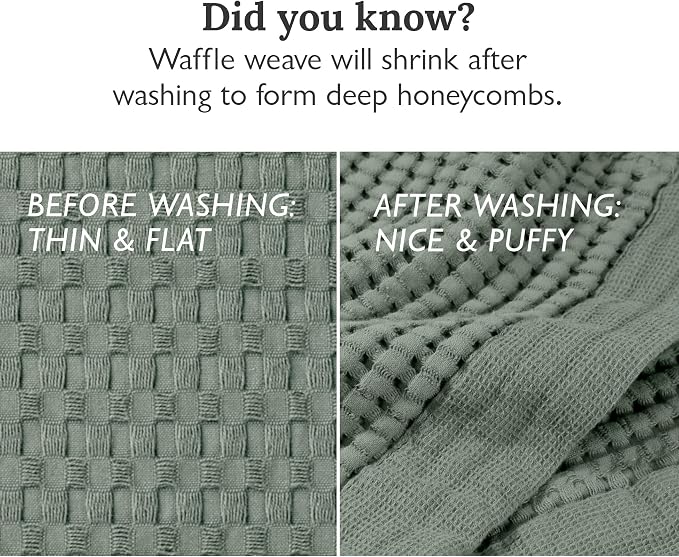 GILDEN TREE Waffle Bath Sheet Quick Dry Towel, Thin Luxury Bath Towels - Image 8