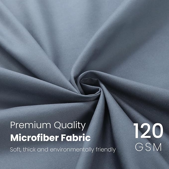 Grey Shower Curtain, Modern Waterproof Bathroom Curtains - Image 2