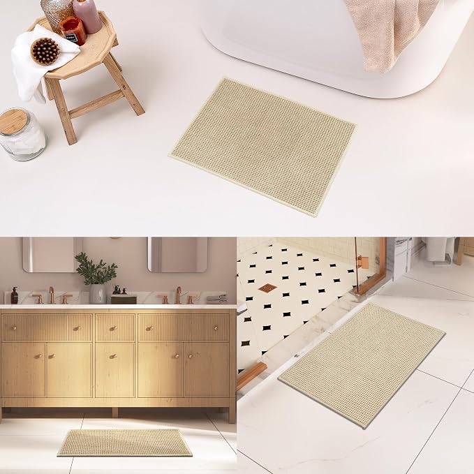 GRANNY SAYS Beige Bathroom Rugs, Absorbent Bath Mats - Image 9