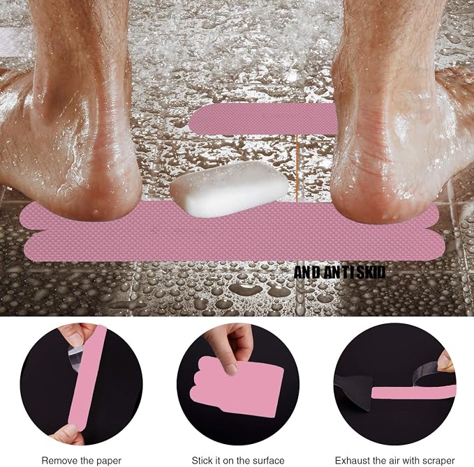 Non-Slip Bathtub Stickers Safety Bathroom Tubs Showers Treads Adhesive Decals - Image 4