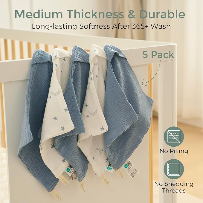 Momcozy Soft & Absorbent Baby Washcloths - Image 5