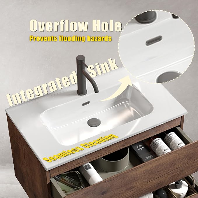 Wall Mounted Floating Bathroom Vanity - Image 4