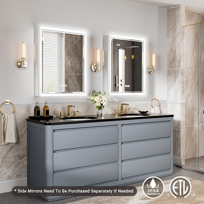 Beveled Lighted Medicine Cabinet - Image 9
