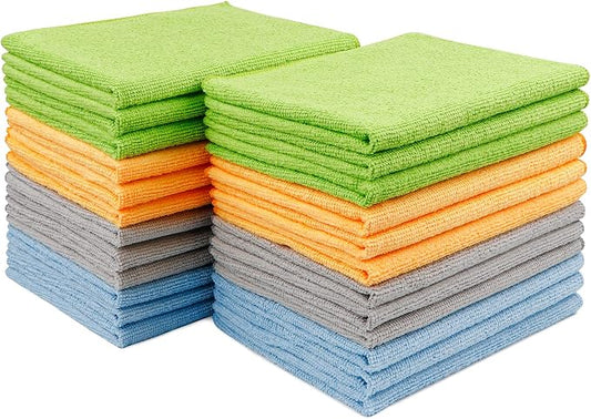 AIDEA Microfiber Cleaning Cloth 24 Pack, Microfiber Towels by AIDEAHOME