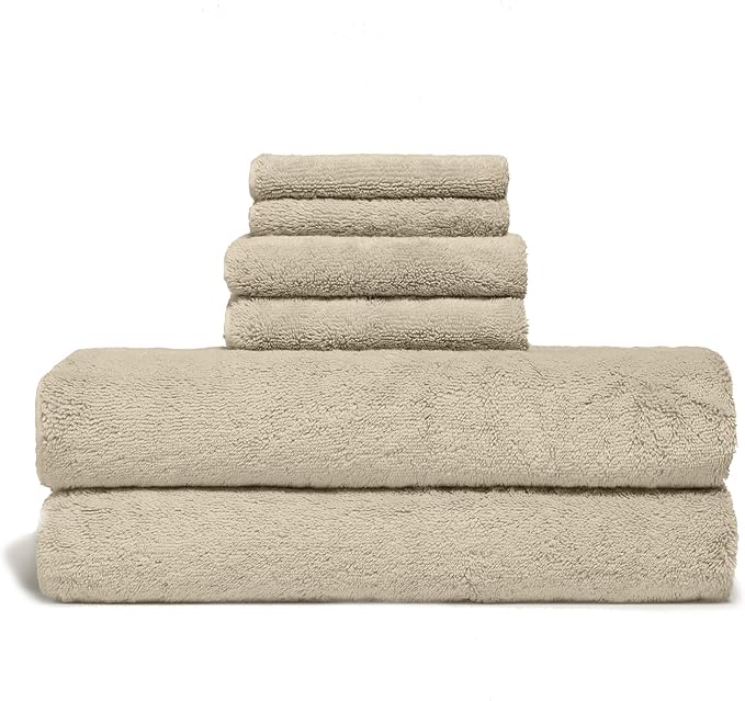 Italic Ultraplush Luxe 6 Piece Towel Set – 2 Bath Sheets, 2 Hand Towels by Italic