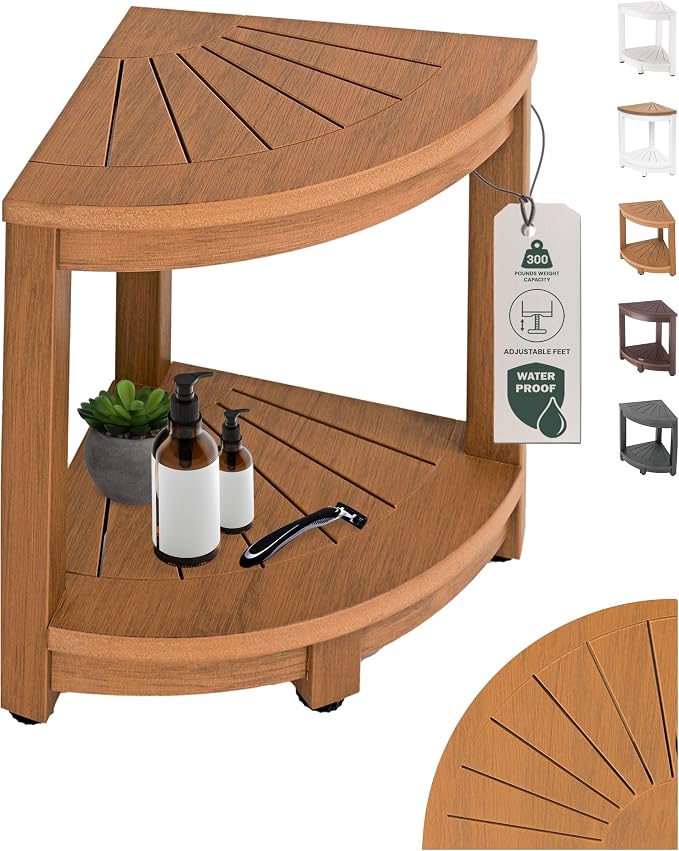 Waterproof Corner Shower Stool by ROHKEX